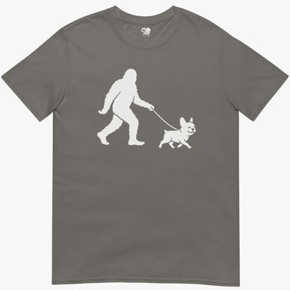 Bigfoot Walking frenchie T-Shirt