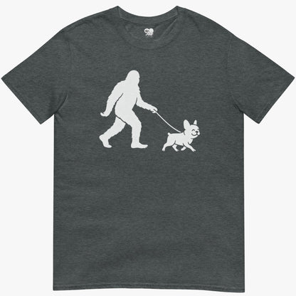Bigfoot Walking frenchie T-Shirt