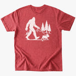 Bigfoot x Frenchie T-Shirt - Heather Red - Heartfur