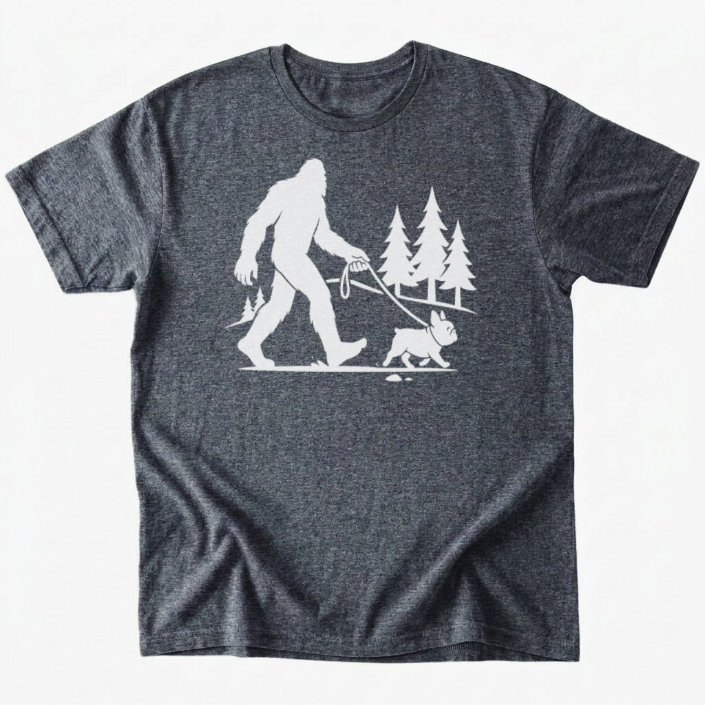 Bigfoot x Frenchie T-Shirt - Dark Heather - Heartfur