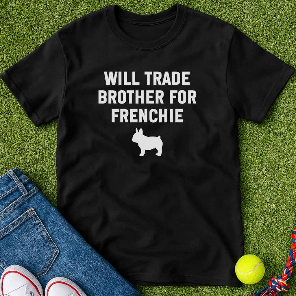 Brother for frenchie T-Shirt Black / S Heartfur