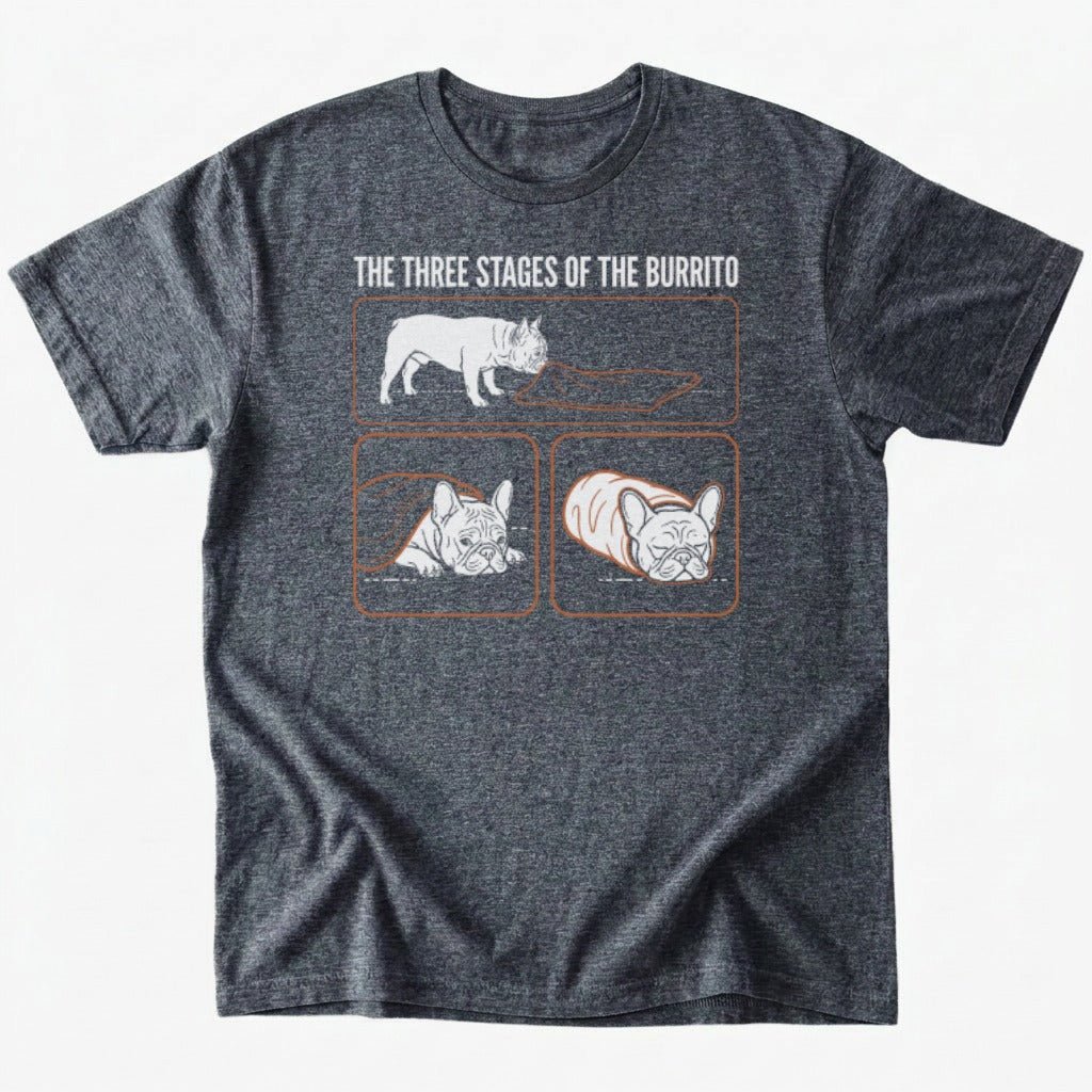 burrito stages T-shirt - Dark Heather - Heartfur