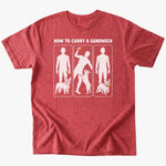 Carry a sandwich T-Shirt - Heather Red - Heartfur