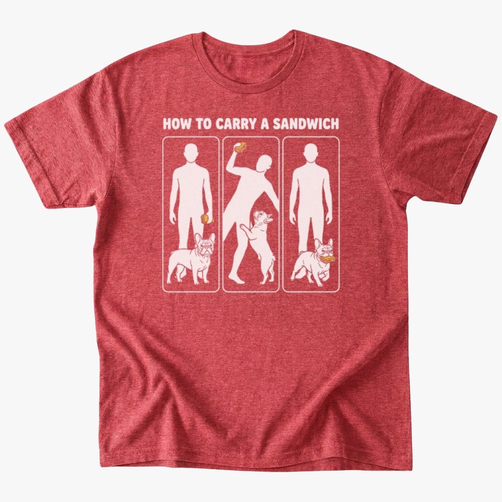 Carry a sandwich T-Shirt - Heather Red - Heartfur