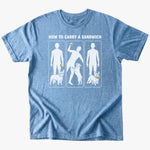 Carry a sandwich T-Shirt - Heather Indigo - Heartfur