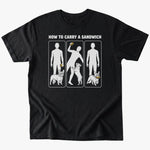Carry a sandwich T-Shirt - Black - Heartfur