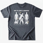 Carry a sandwich T-Shirt - Dark Heather - Heartfur