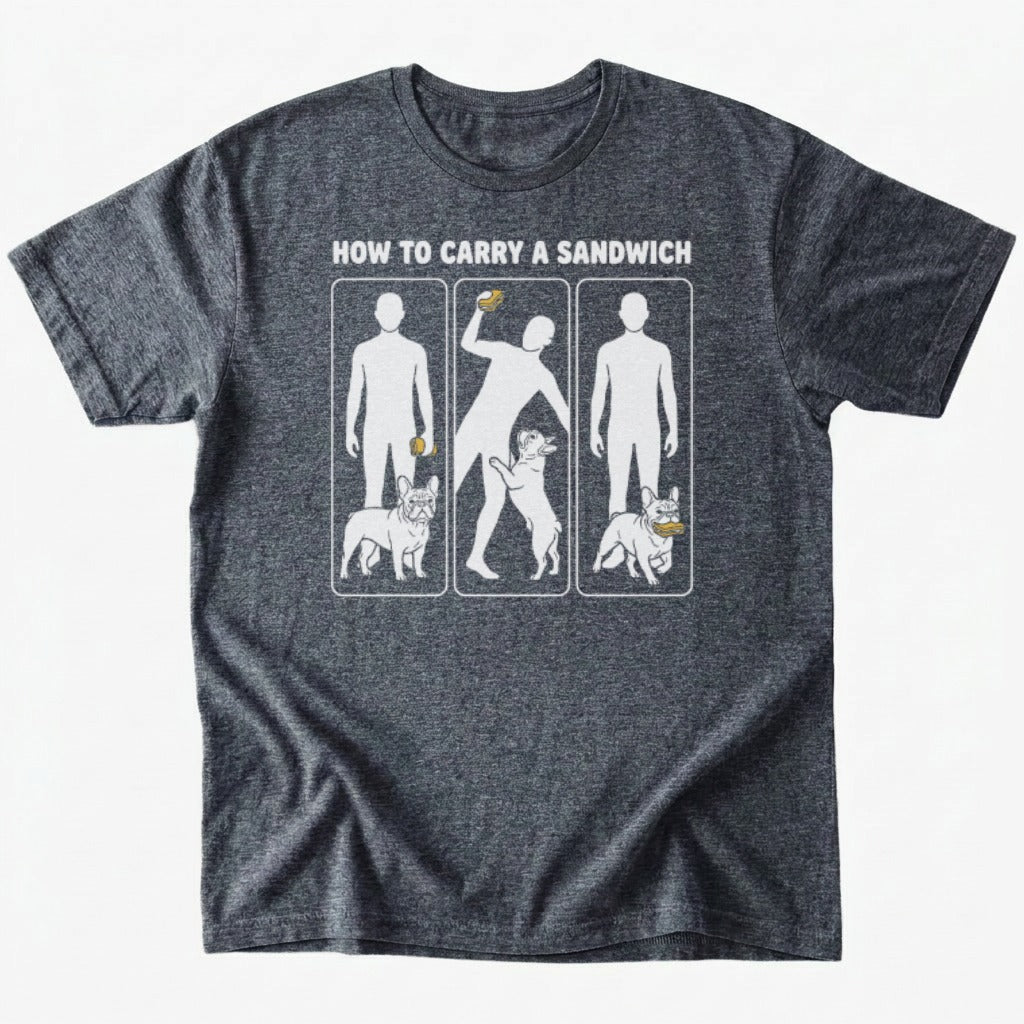 Carry a sandwich T-Shirt - Dark Heather - Heartfur