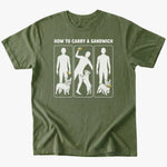 Carry a sandwich T-Shirt - Military Green - Heartfur