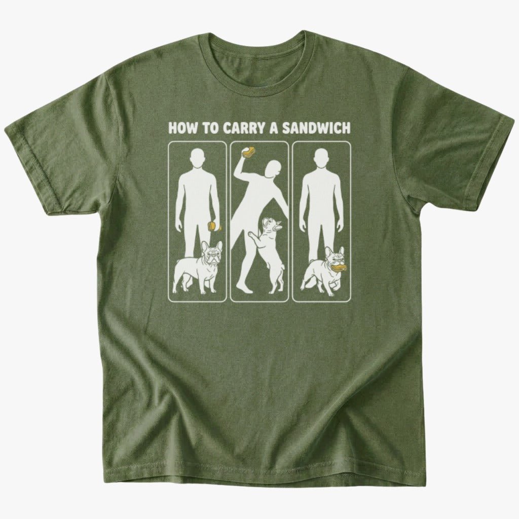 Carry a sandwich T-Shirt - Military Green - Heartfur