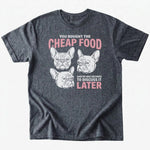 Cheap food T-shirt - Dark Heather - Heartfur