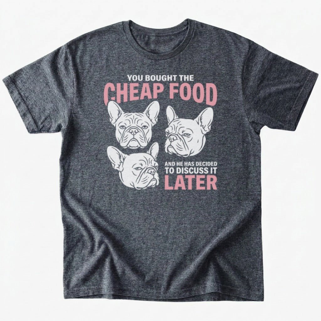 Cheap food T-shirt - Dark Heather - Heartfur