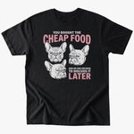 Cheap food T-shirt - Black - Heartfur
