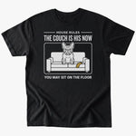 Couch is his T-shirt - Black - Heartfur