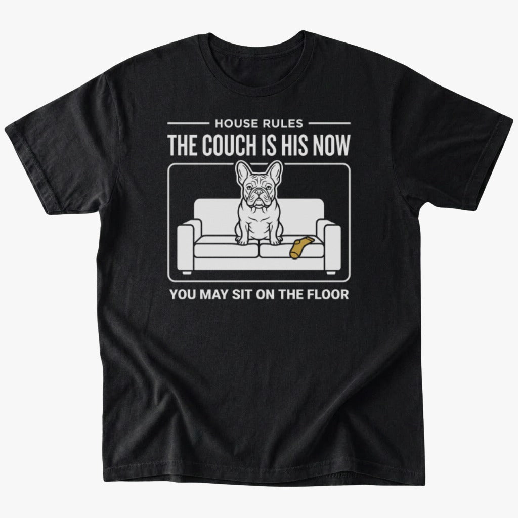 Couch is his T-shirt - Black - Heartfur