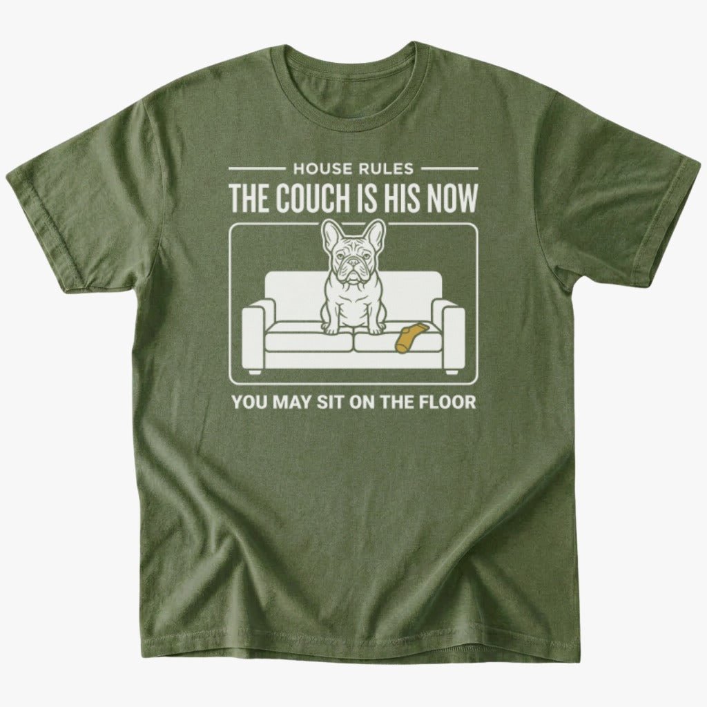 Couch is his T-shirt - Military Green - Heartfur