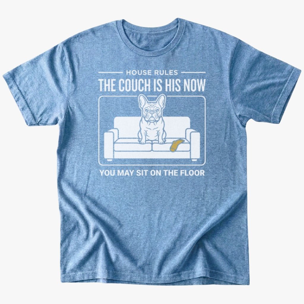 Couch is his T-shirt - Heather Indigo - Heartfur