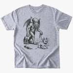 Cthulhu walking frenchie T-Shirt - Sport Grey - Heartfur