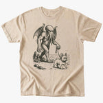 Cthulhu walking frenchie T-Shirt - Sand - Heartfur