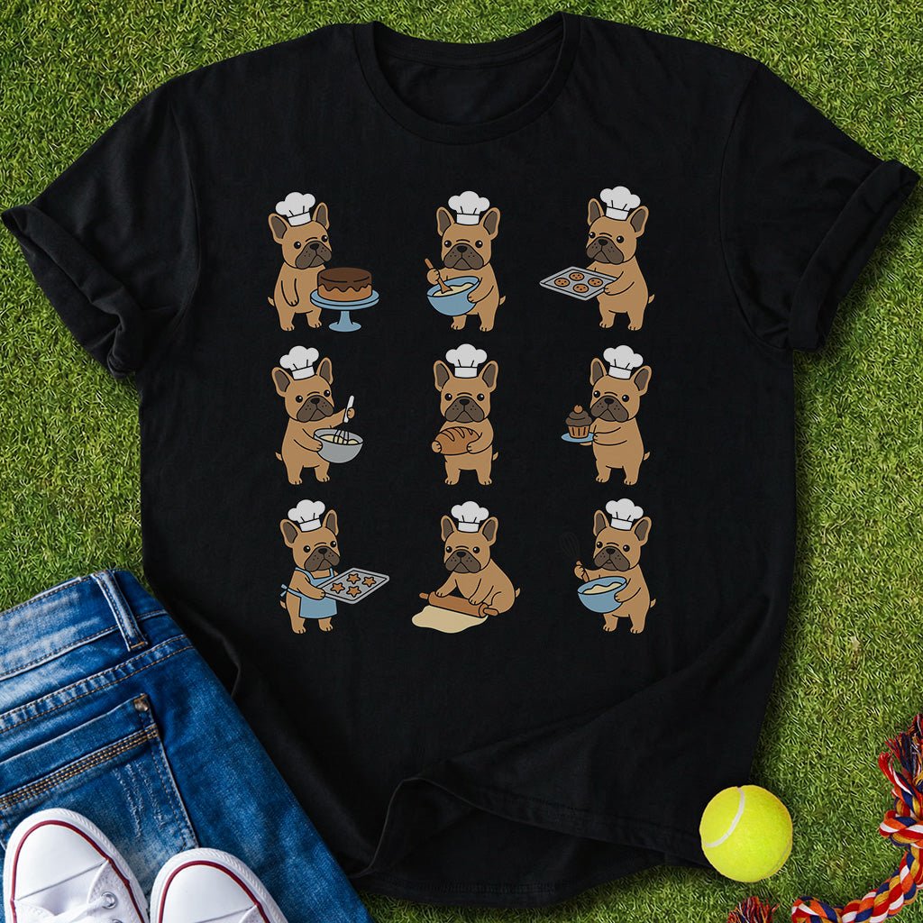 Cute Frenchie Baking T-Shirt