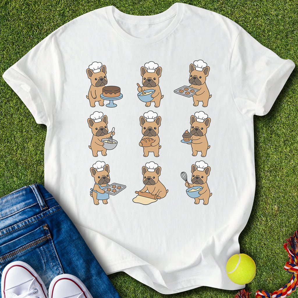 Cute Frenchie Baking T-Shirt