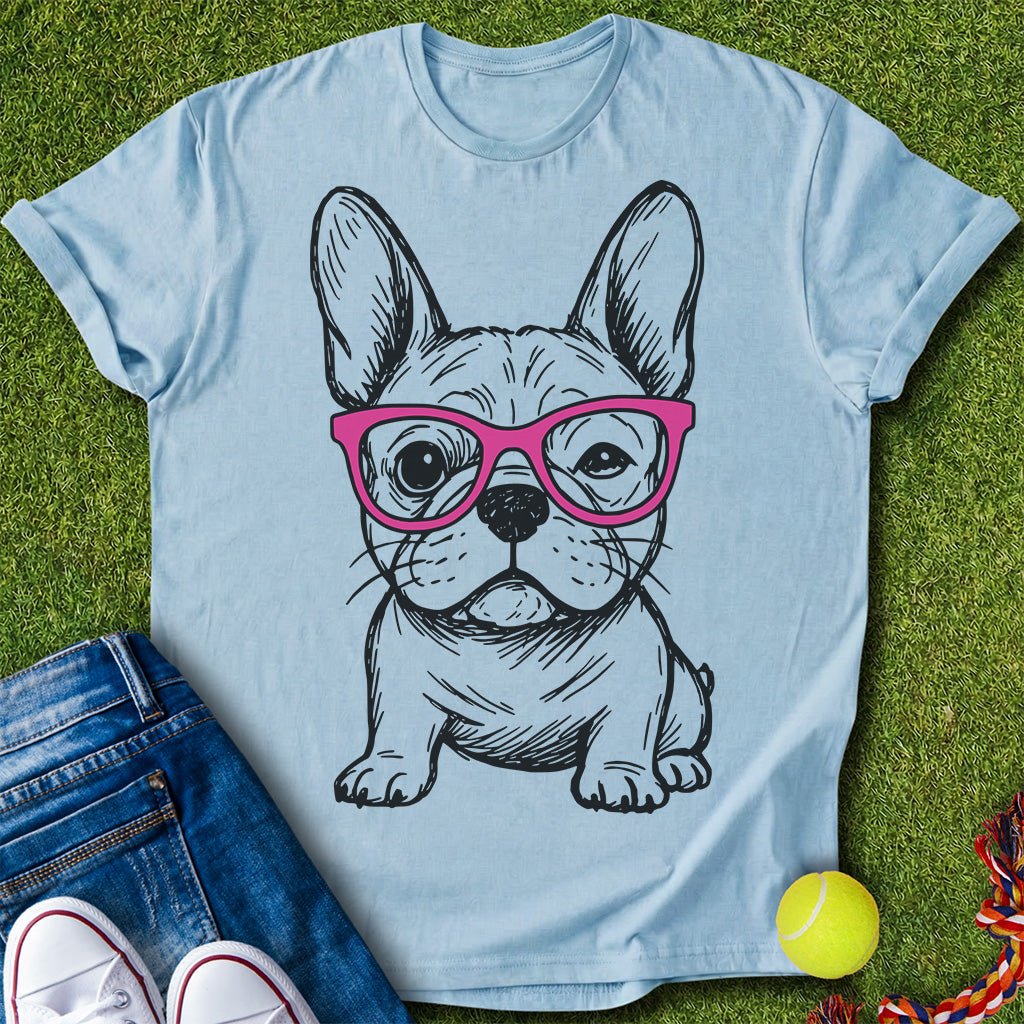 Cute Frenchie with glasses T-Shirt