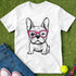 Cute Frenchie with glasses T-Shirt White / S Heartfur