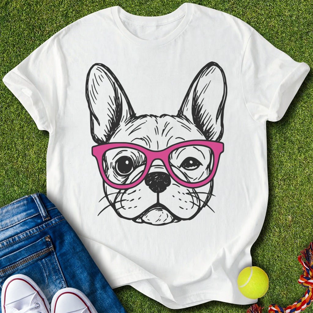 Cute frenchie x Glasses T-Shirt
