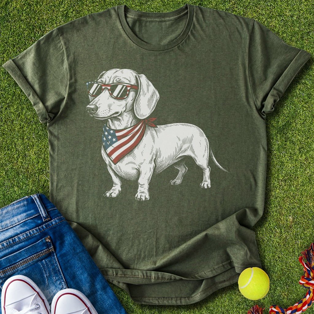 Doxie Murica T-Shirt - T-Shirt - Heartfur