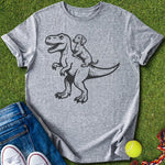 Doxie riding dino T-Shirt - T-Shirt - Heartfur