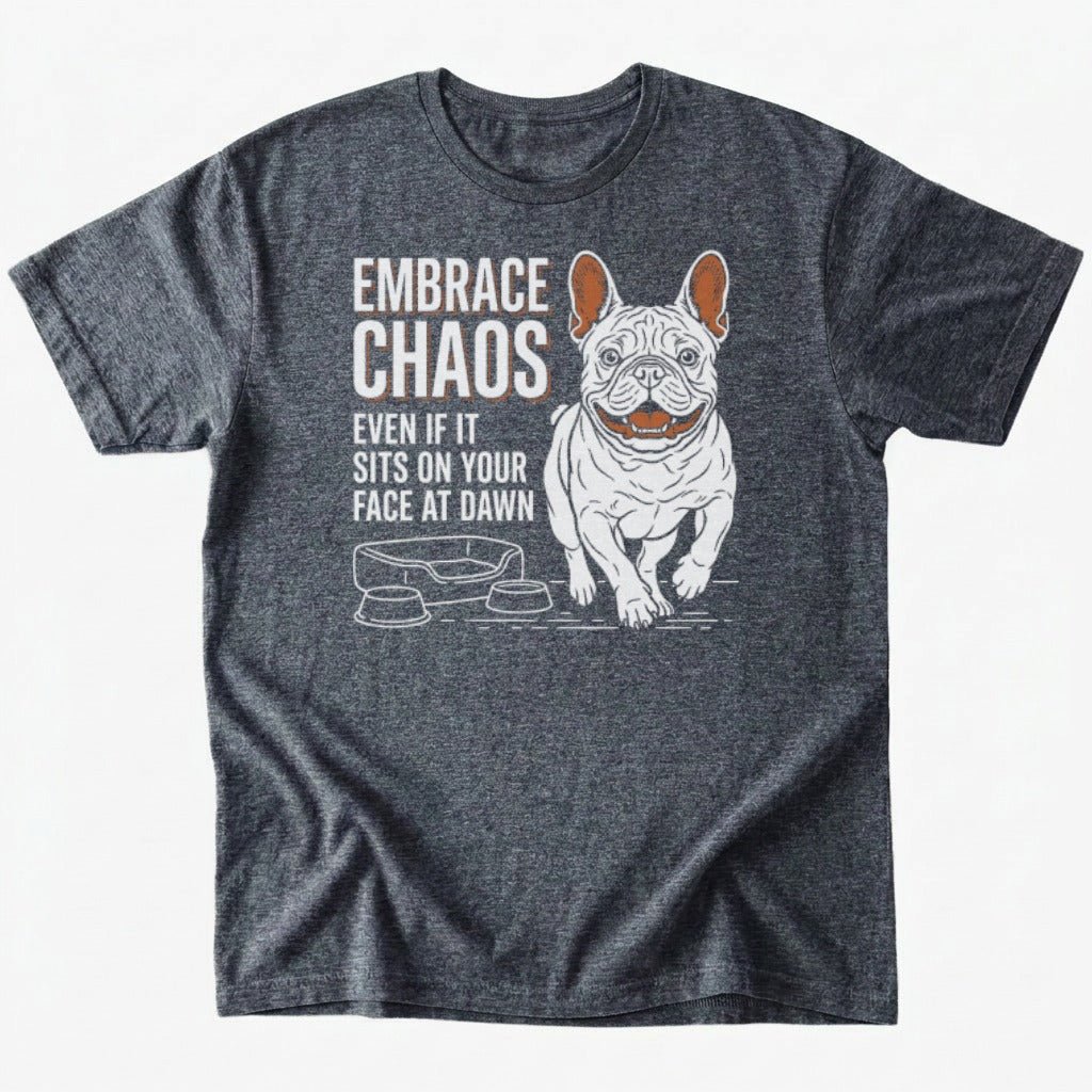 Embrace Chaos T-shirt - Dark Heather - Heartfur