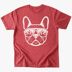Fire x frenchie T-Shirt - Heather Red - Heartfur