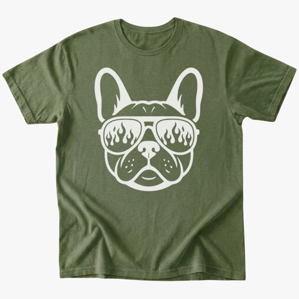 Fire x frenchie T-Shirt - Military Green - Heartfur