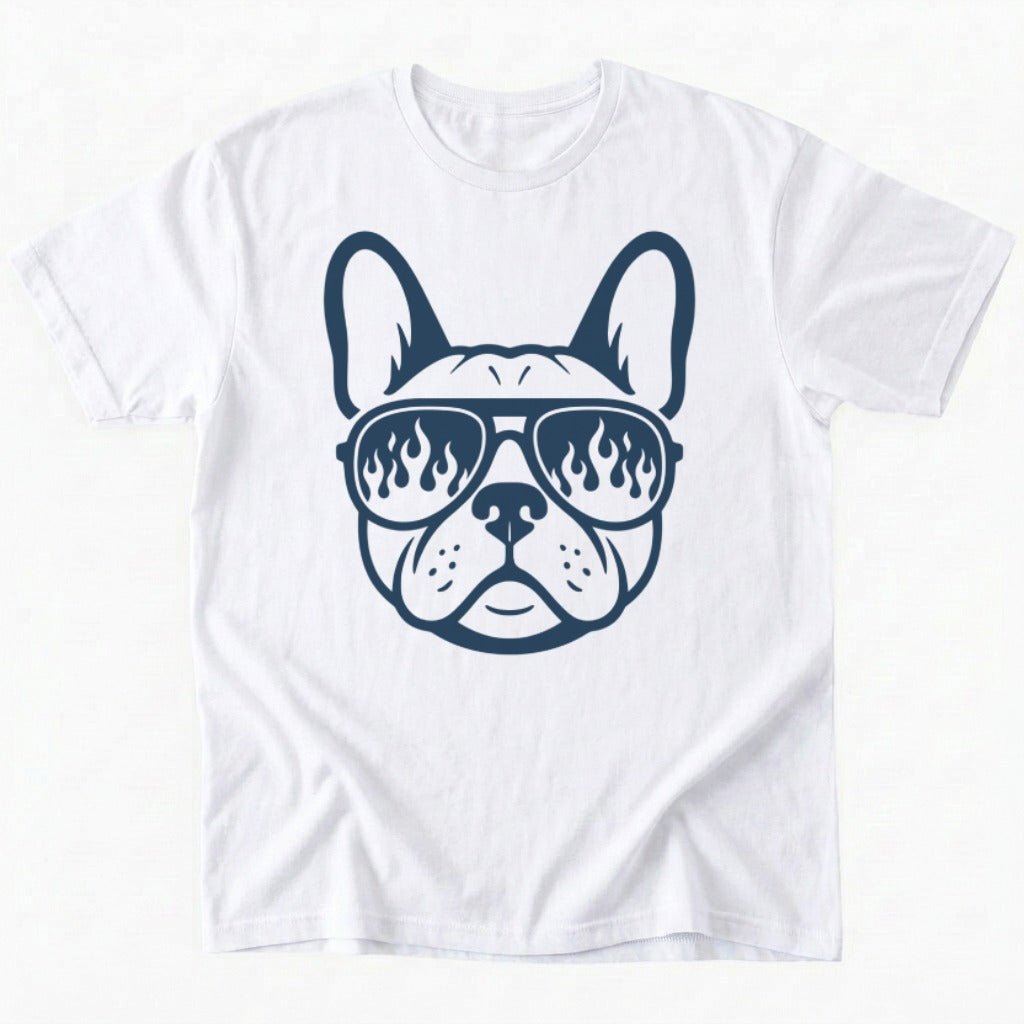 Fire x frenchie T-Shirt - White - Heartfur
