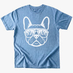 Fire x frenchie T-Shirt - Heather Indigo - Heartfur