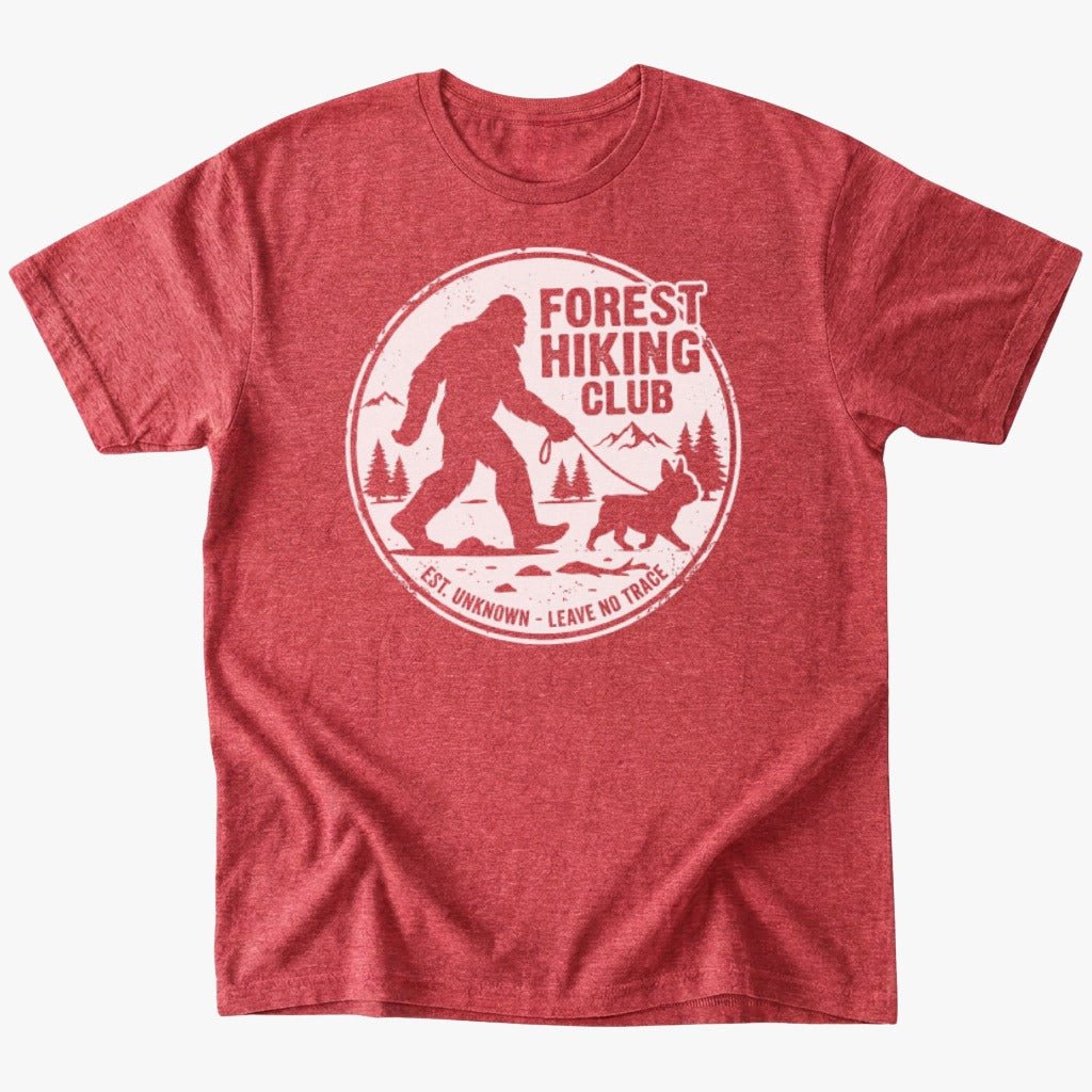 Forest Hiking Club T-Shirt - Heather Red - Heartfur