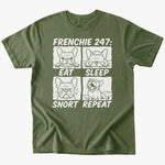 Frenchie 247 T-Shirt - Military Green - Heartfur