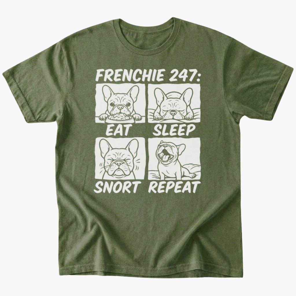 Frenchie 247 T-Shirt - Military Green - Heartfur