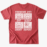 Frenchie 247 T-Shirt - Heather Red - Heartfur
