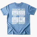 Frenchie 247 T-Shirt - Heather Indigo - Heartfur