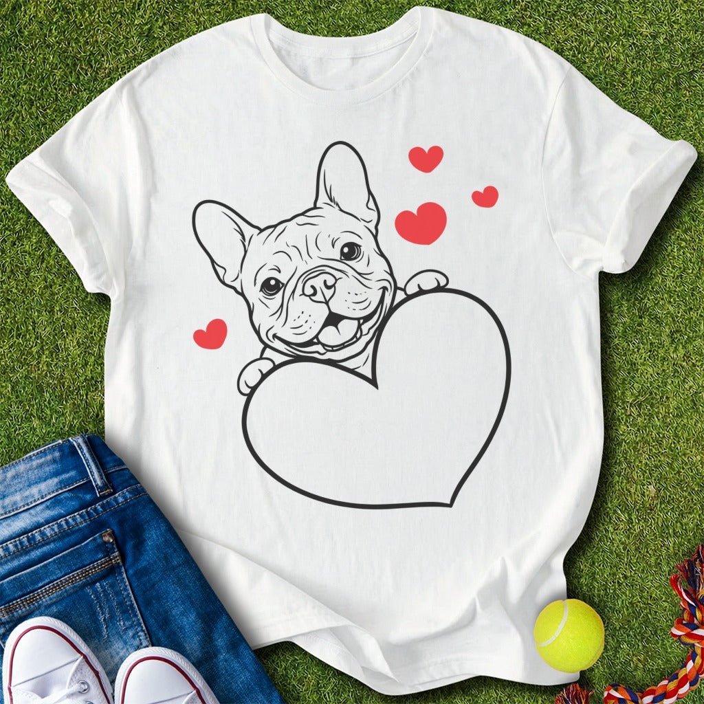 Frenchie big Heart T-Shirt