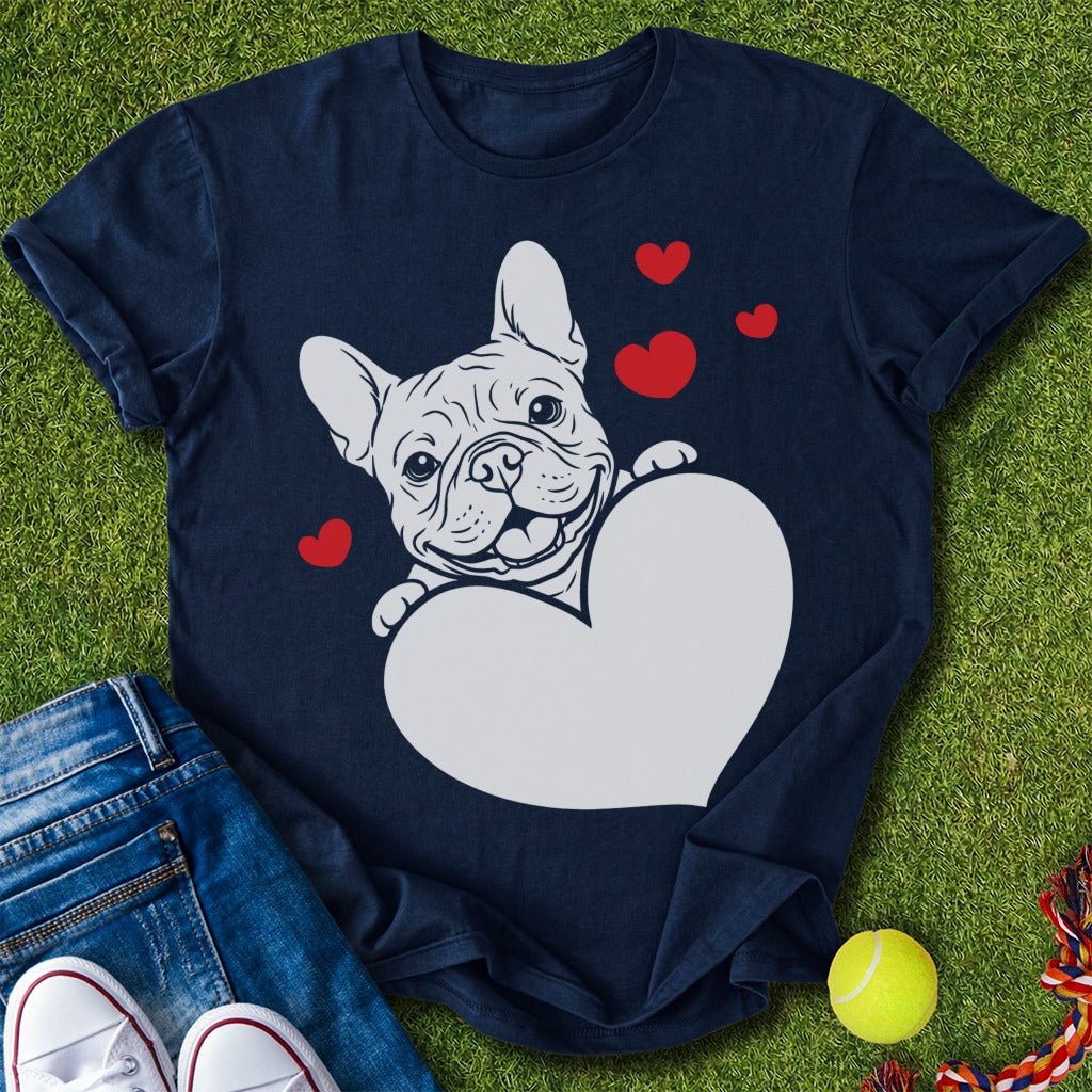 Frenchie big Heart T-Shirt