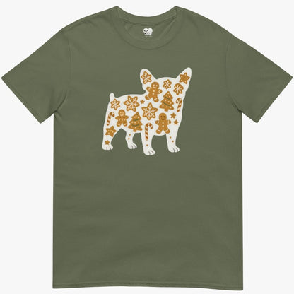 Frenchie christmas cookies silhouette T-Shirt