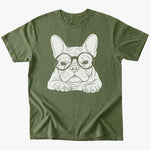 Frenchie Cuteness T-Shirt - Military Green - Heartfur