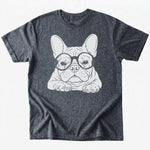 Frenchie Cuteness T-Shirt - Dark Heather - Heartfur