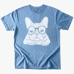 Frenchie Cuteness T-Shirt - Heather Indigo - Heartfur