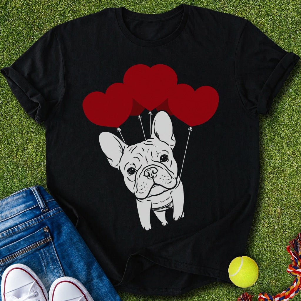 Frenchie heart ballons T-Shirt