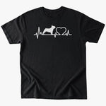 Frenchie Heartbeat T-Shirt - Black - Heartfur