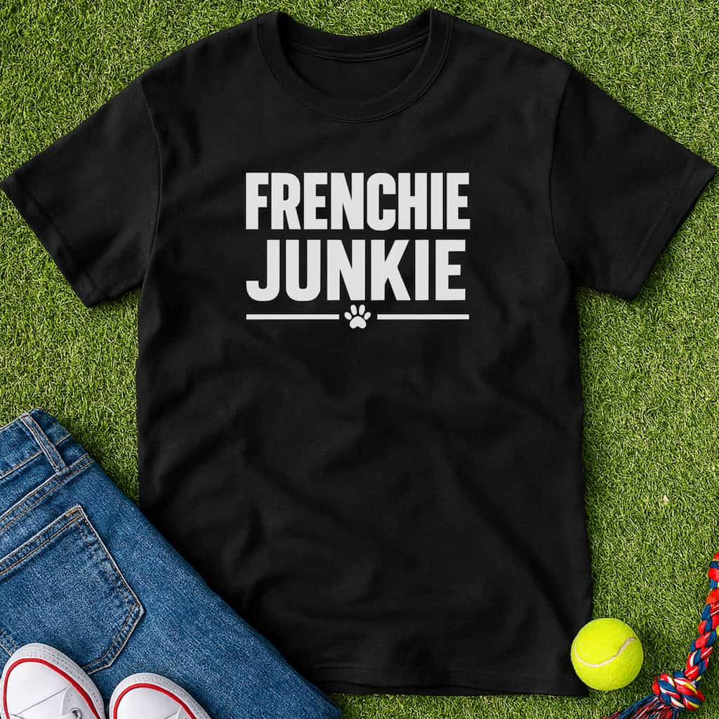 Frenchie junkie T-Shirt Black / S Heartfur