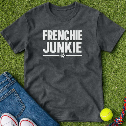 Frenchie junkie T-Shirt Dark heather / S Heartfur